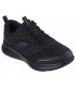 Deportivo Skechers en negro con cierre de cordones.
