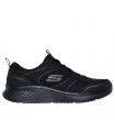 Deportivo Skechers en negro con cierre de cordones.