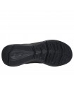 Deportivo Skechers en negro con cierre de cordones.