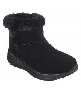 Botines de pelo en color negro para mujer