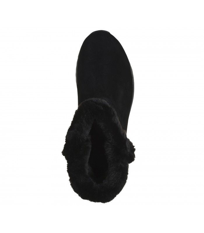 Botines de pelo en color negro para mujer