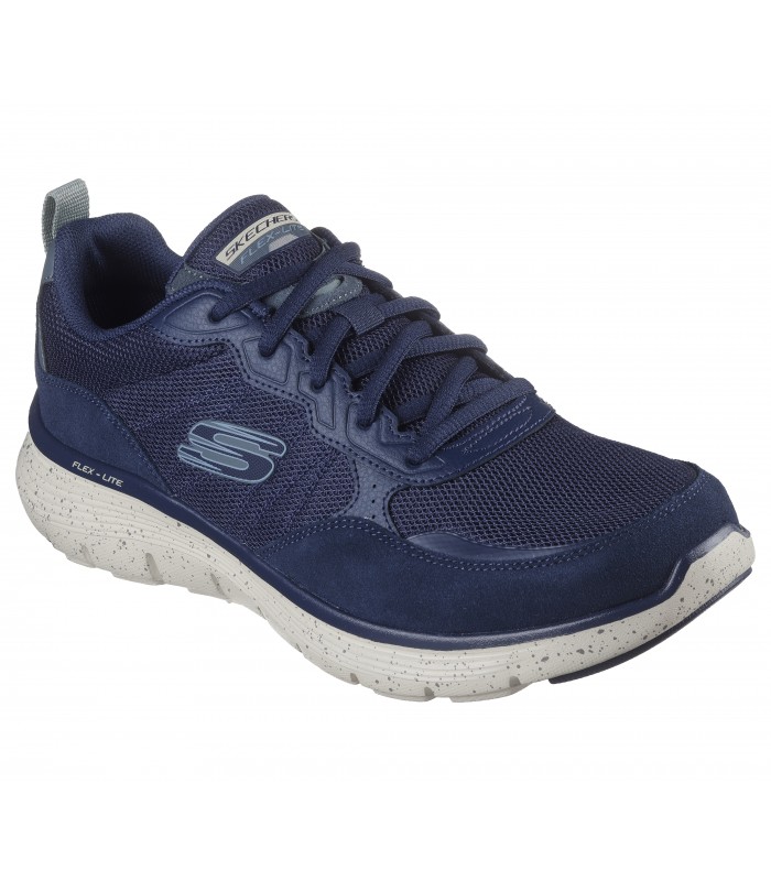 Deportivo Skechers de corte clásico en color azul marino con suela beige.
