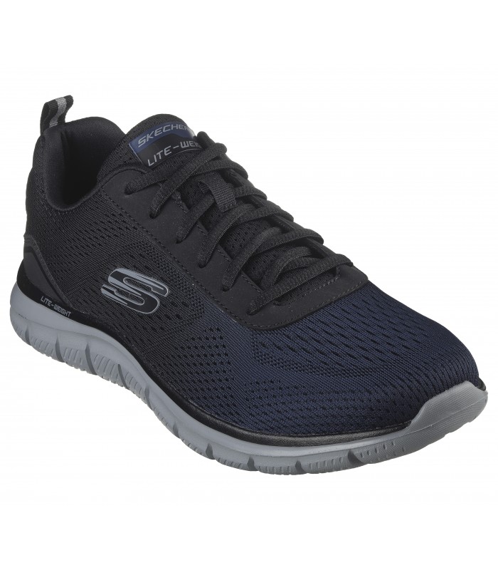 Deportivo Skechers en color negro para hombre con cierre de cordones.