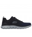 Deportivo Skechers en color negro para hombre con cierre de cordones.