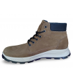 Botines con cordones en color fango.