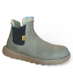 Botas estilo Chelsea con elásticos en verde oliva.