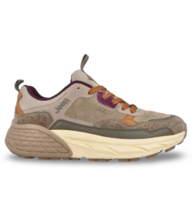 Deportivos con cordones y plataforma en color taupe.