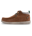 Zapatos camel estilo Wallaby. Piel serraje, cordones.