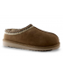 Zuecos beige estilo australiano, forro de pelo, piel serraje.