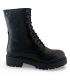 Botas militares negras con cordones. Piel natural vacuno.