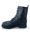 Botín negro con cordones para mujer.