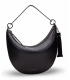 Bolso en forma de medialuna en color negro.