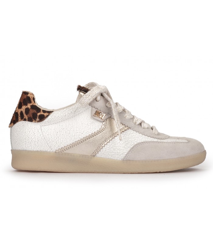Deportivo blanco con detalles en serraje crudo Weekend 15200