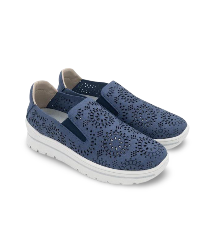 Deportivo sin cordones en color azul marino Plumaflex 40013