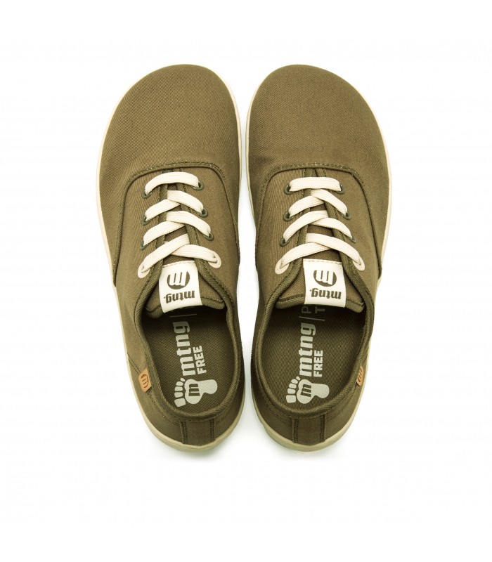 Zapatillas barefoot mujer verde caqui Mustang 60849