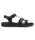 Sandalia romana negra Wonders AB-1012