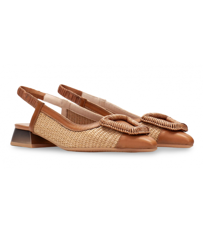 Zapato salón rafia cuero Hispanitas RHV254046