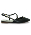 Zapato salón negro con tachuelas Top3 25345