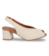 Zapato salón destalonado para mujer en vainilla DChicas 5415