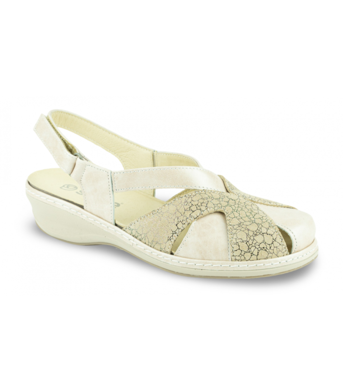 Sandalia beige para señora Suave Tea Cosmic