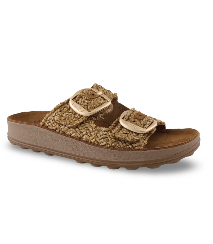 Sandalias bio con dos tiras y hebillas de color cuero para mujer FANTASY SANDALS DESPOINA