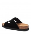 Sandalia bio en color negro con cierre de dos hebillas para señora XTI 142552
