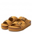 Sandalia de dos hebillas en color beige para señora XTI 142552