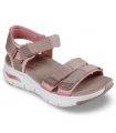 Sandalias con cierre de velcro de color taupe para mujer SKECHERS 119305 ARCH FIT - FRESH BLOOM