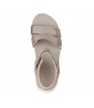 Sandalias con cierre de velcro de color taupe para mujer SKECHERS 119305 ARCH FIT - FRESH BLOOM