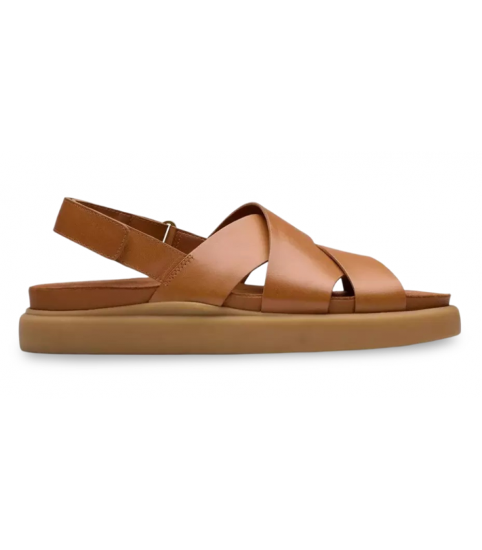 Sandalia con suela anatómica de color cuero para mujer CLARKS ARISTELLA SUN