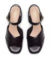 Sandalia de tacón con plataforma de color negro para mujer CLARKS Ritzy75 Rae