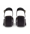 Sandalia de tacón con plataforma de color negro para mujer CLARKS Ritzy75 Rae