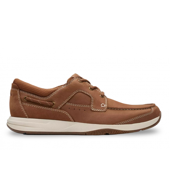 Zapato estilo náutico de color cuero para hombre CLARKS Sailview Lace