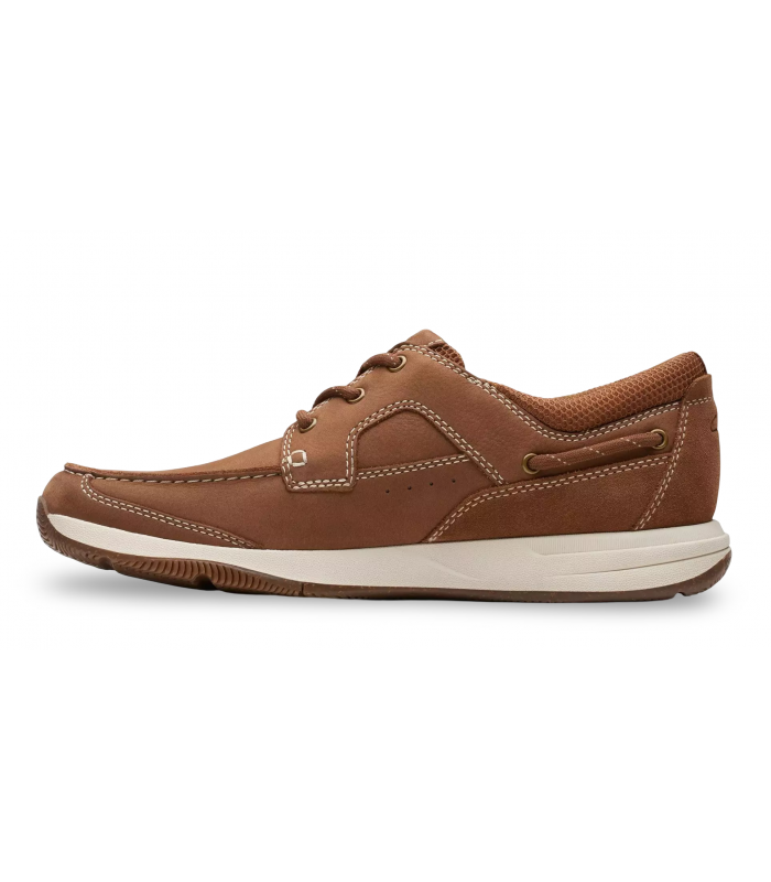 Zapato estilo náutico de color cuero para hombre CLARKS Sailview Lace