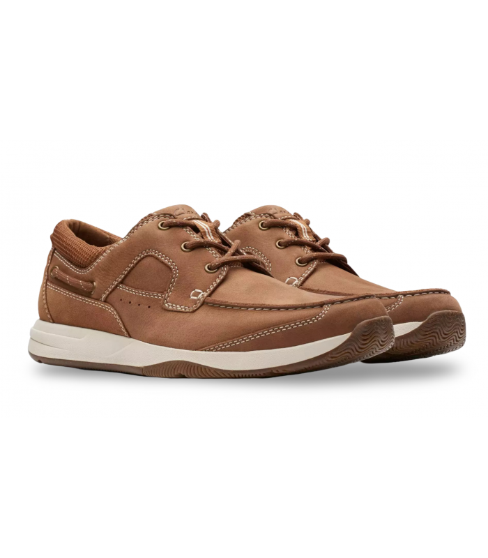 Zapato estilo náutico de color cuero para hombre CLARKS Sailview Lace