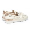 Mocasín de color blanco roto para mujer CANTABRIA PIKOLINOS