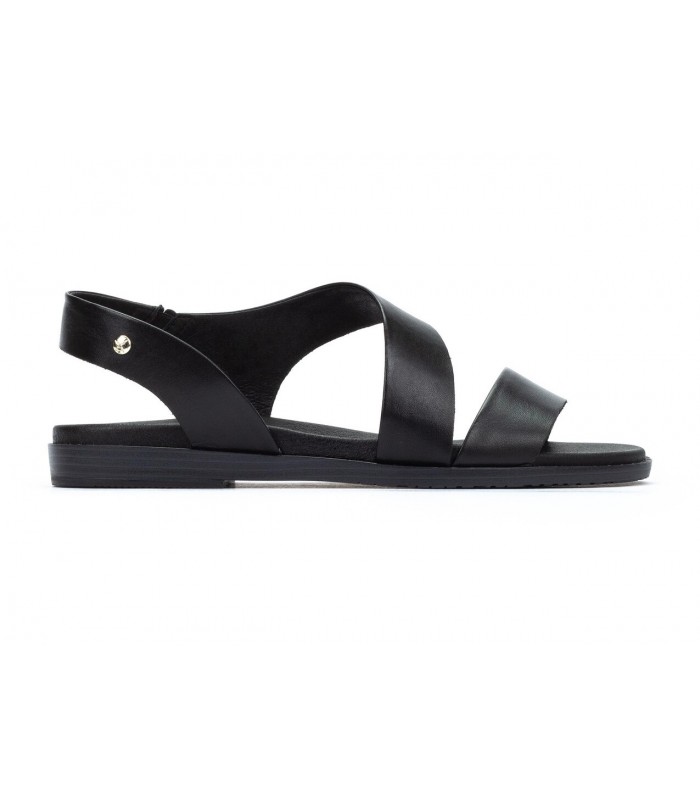 Sandalia plana de color negro para mujer FORMENTERA PIKOLINOS
