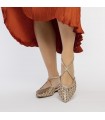 Zapato de vestir trenzado de color platino para mujer GIOSEPPO 71180