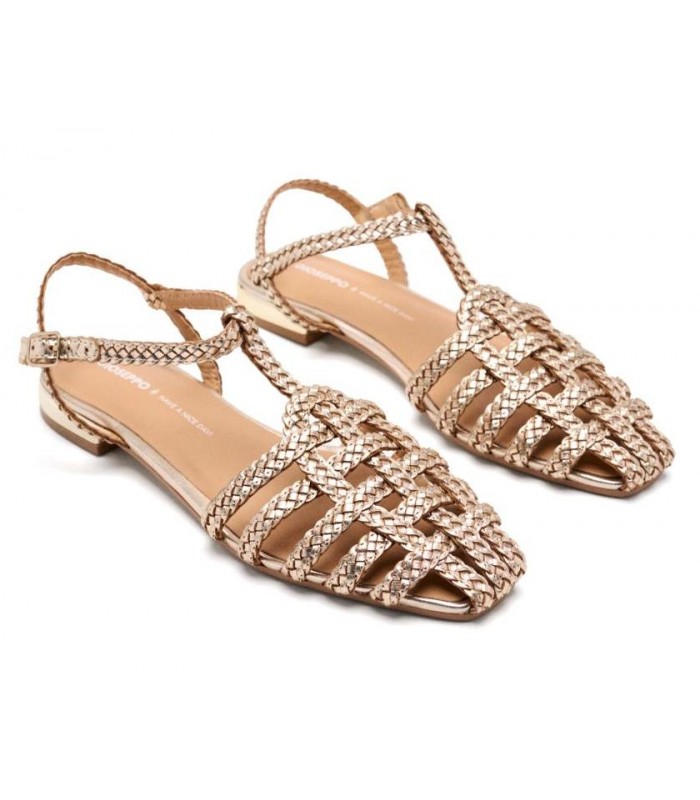 Zapato trenzado de color dorado para mujer GIOSEPPO 75456