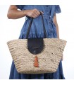 Bolso de rafia combinado con negro para mujer GIOSEPPO 75495M