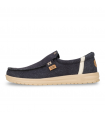 Zapatos sin cordones estilo Wallaby de color azul marino para hombre HEYDUDE MIKKA JUTE