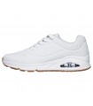Deportivo de color blanco con cámara de aire para hombre UNO SKECHERS
