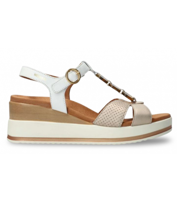 Sandalia cuña bronce para señora Mephisto Charm 9553 Silk 7830