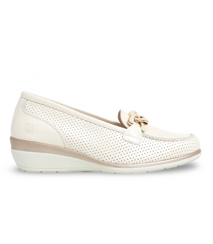 Mocasín cuña beige 24 Horas 26410