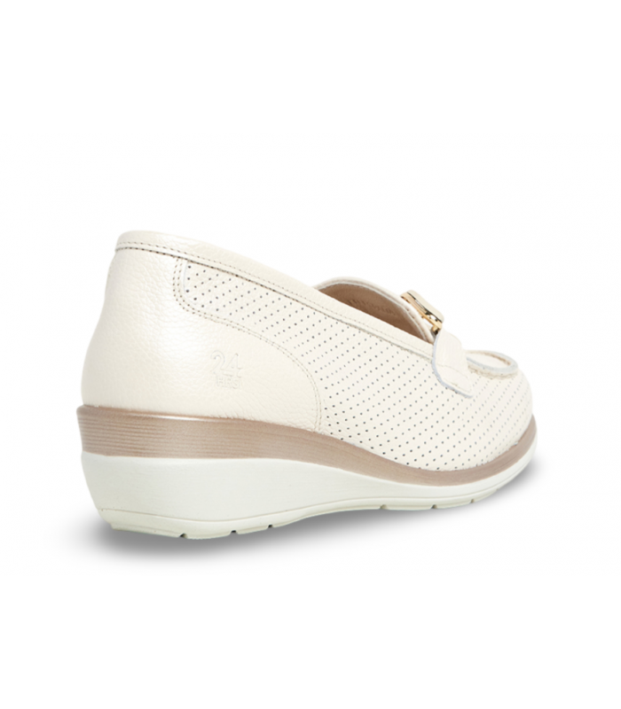 Mocasín cuña beige 24 Horas 26410
