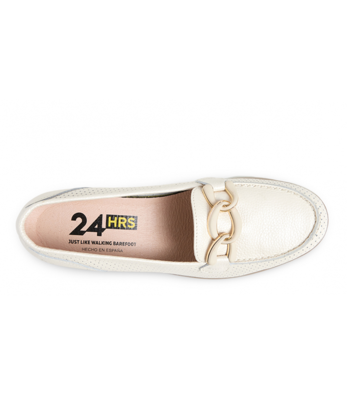 Mocasín cuña beige 24 Horas 26410