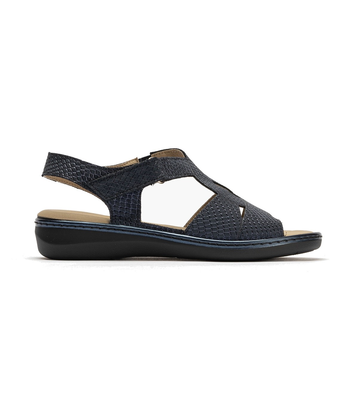 Sandalia azul marino velcro cómoda Pitillos 10303