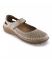 Zapato Mercedes beige troquelado Erase 090100