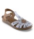 Sandalia confort blanca con velcro Erase 793-54
