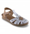 Sandalia confort blanca con velcro Erase 793-54